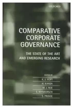 Couverture du produit · Comparative Corporate Governance: The State of the Art and Emerging Research