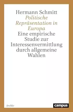 Couverture du produit · Politische Repräsentation in Europa.