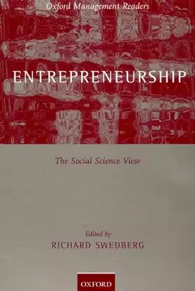 Couverture du produit · Entrepreneurship: The Social Science View (Oxford Management Readers)