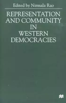Couverture du produit · Representation and Community in Western Democracies