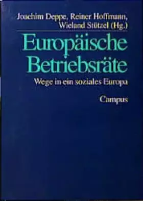 Couverture du produit · Europäische Betriebsräte: Wege in ein soziales Europa