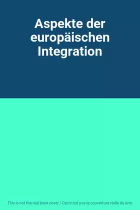 Couverture du produit · Aspekte der europäischen Integration