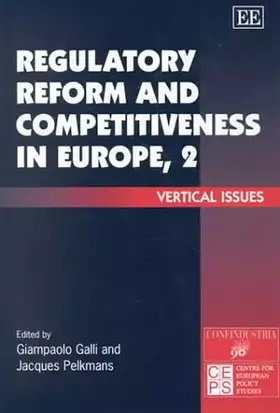 Couverture du produit · Regulatory Reform and Competitiveness in Europe, 2: Vertical Issues