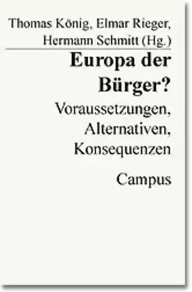 Couverture du produit · Europa der Bürger?: Voraussetzungen, Alternativen, Konsequenzen (Mannheimer Jahrbuch für Europäische Sozialforschung)