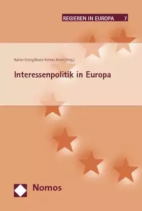 Couverture du produit · Interessenpolitik in Europa (Regieren in Europa)