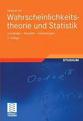 Couverture du produit · Wahrscheinlichkeitstheorie und Statistik: Grundlagen - Resultate - Anwendungen (German Edition)
