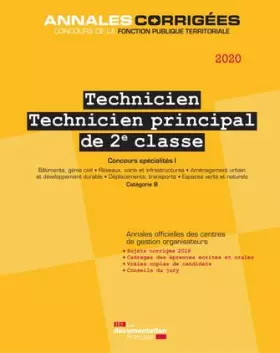 Couverture du produit · Technicien principal de 2e classe 2020 - Concours spécialité i - b