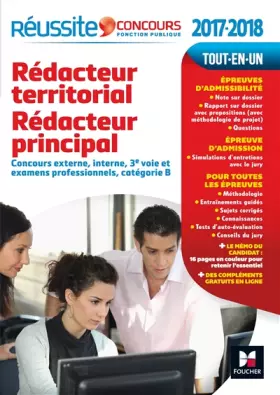 Couverture du produit · Réussite Concours Rédacteur territorial Rédacteur principal catégorie B. 2017-2018 N°59