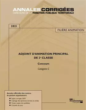 Couverture du produit · Adjoint d'animation principal de 2e classe 2021: Concours et examens