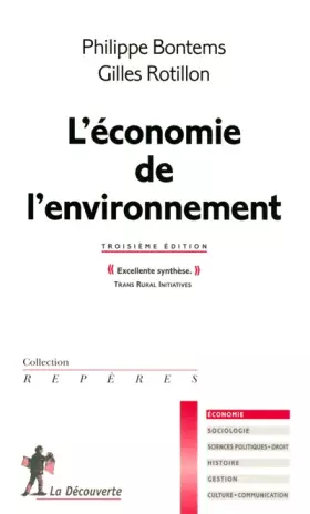 Couverture du produit · ECONOMIE DE L ENVIRONNEMENT