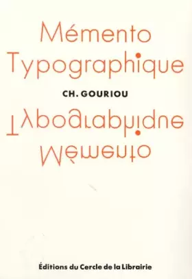 Couverture du produit · Mémento typographique