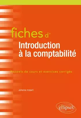 Couverture du produit · Fiches d'Introduction à la comptabilité