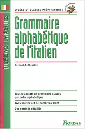 Couverture du produit · Grammaire alphabétique : Italien