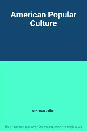 Couverture du produit · American Popular Culture