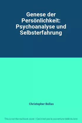 Couverture du produit · Genese der Persönlichkeit: Psychoanalyse und Selbsterfahrung