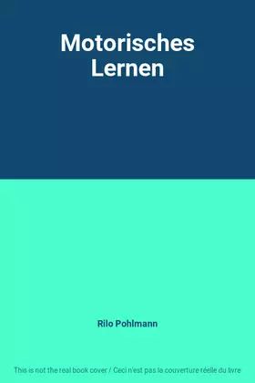 Couverture du produit · Motorisches Lernen