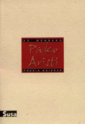 Couverture du produit · Pako aristi - xx.mendeko poesia kaierak