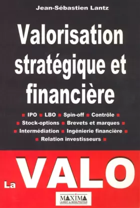Couverture du produit · Valorisation financière et stratégique de projets