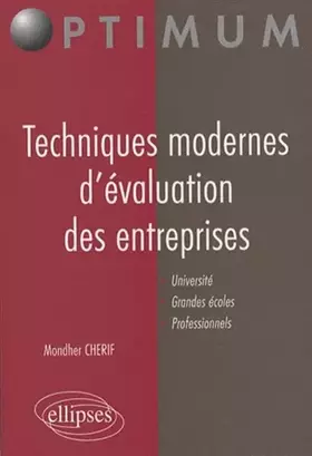 Couverture du produit · Techniques modernes d'évaluation des entreprises