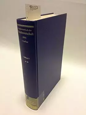 Couverture du produit · Handwörterbuch der Betriebswirtschaft Teil: Teilbd. 1., A - H