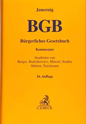 Couverture du produit · Bürgerliches Gesetzbuch: mit Rom-I-, Rom-II-, Rom-III-VO, EG-UntVO/HUntProt und EuErbVO (Gelbe Erläuterungsbücher)