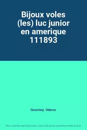 Couverture du produit · Bijoux voles (les) luc junior en amerique 111893