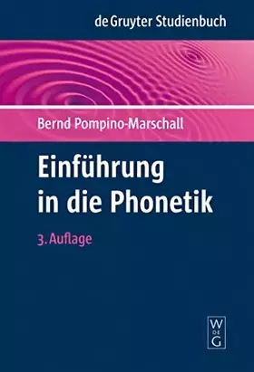 Couverture du produit · Einführung in die Phonetik (De Gruyter Studienbuch)