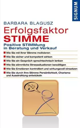 Couverture du produit · Erfolgsfaktor Stimme: Positive STIMMung in Beratung und Verkauf
