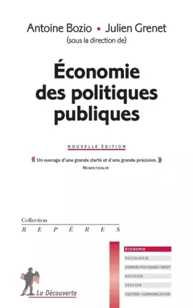 Couverture du produit · Économie des politiques publiques