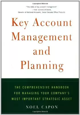Couverture du produit · Key Account Management And Planning