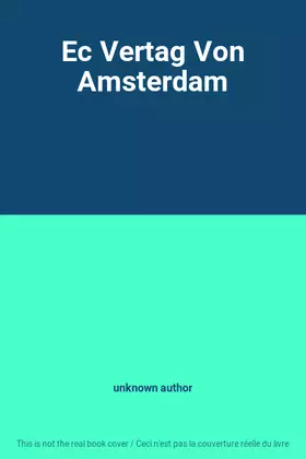 Couverture du produit · Ec Vertag Von Amsterdam