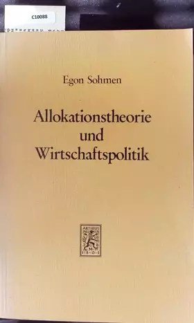 Couverture du produit · Allokationstheorie und Wirtschaftspolitik