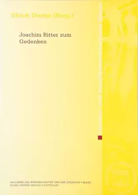 Couverture du produit · Joachim Ritter zum Gedenken (Abhandlungen der Akademie der Wissenschaften und der Literatur: Geistes- und sozialwissenschaftlic