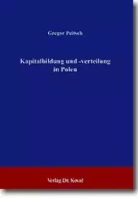 Couverture du produit · Kapitalbildung und -verteilung in Polen .