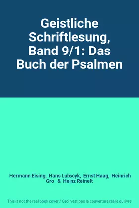 Couverture du produit · Geistliche Schriftlesung, Band 9/1: Das Buch der Psalmen