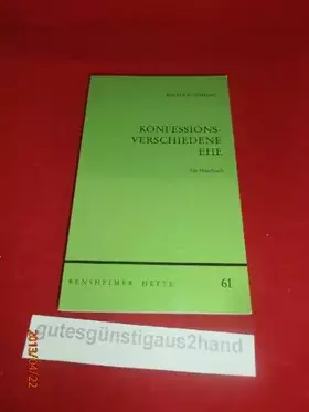 Couverture du produit · Gemeinsame Feier der kirchlichen Trauung: Ordnung der kirchlichen Trauung für konfessionsverschiedene Paare unter Beteiligung d