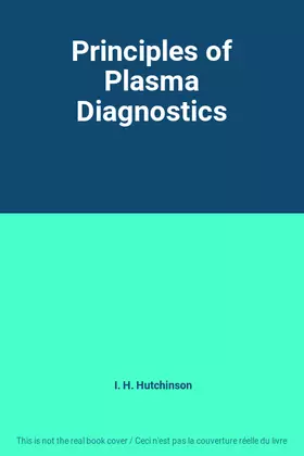 Couverture du produit · Principles of Plasma Diagnostics