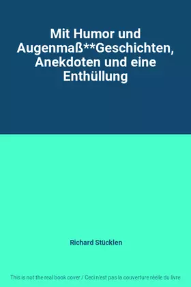 Couverture du produit · Mit Humor und Augenmaß**Geschichten, Anekdoten und eine Enthüllung