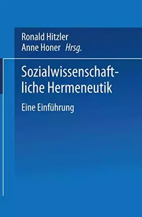 Couverture du produit · Sozialwissenschaftliche Hermeneutik: Eine Einführung (Universitätstaschenbücher, Band 1885)