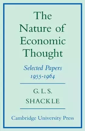 Couverture du produit · The Nature of Economic Thought: Selected Papers 1955–1964