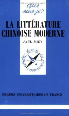 Couverture du produit · La littérature chinoise moderne