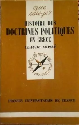 Couverture du produit · Histoire des doctrines politiques en Grèce