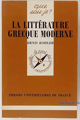 Couverture du produit · La Littérature grecque moderne