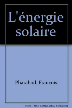 Couverture du produit · L'Energie solaire