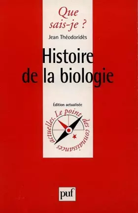 Couverture du produit · Histoire de la  biologie