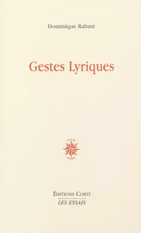 Couverture du produit · Gestes lyriques