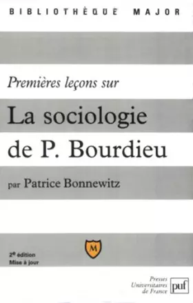 Couverture du produit · Premières leçons sur la sociologie de Pierre Bourdieu
