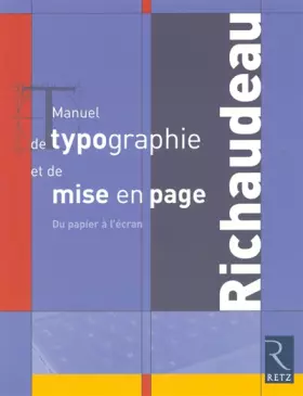 Couverture du produit · Manuel de typographie et de mise en page