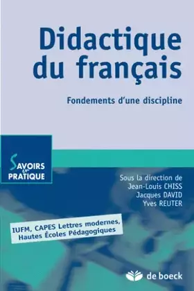 Couverture du produit · Didactique du français