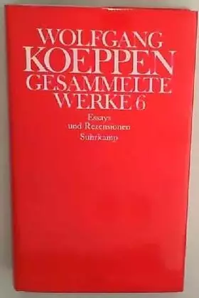 Couverture du produit · Gesammelte Werke in sechs Bänden: 6: Essays und Rezensionen